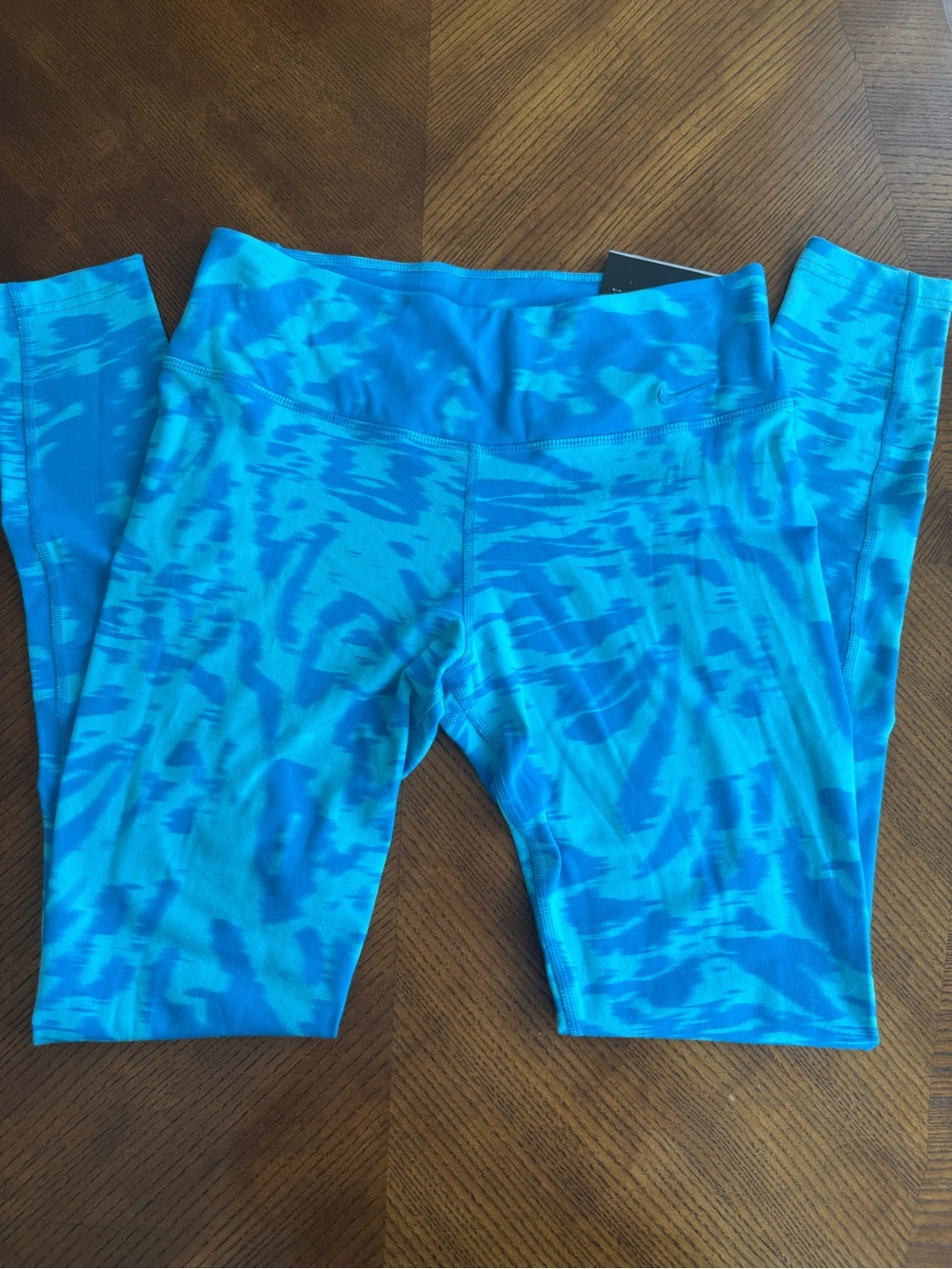 Nike Teal and Blue Patterned Women’s Leggings